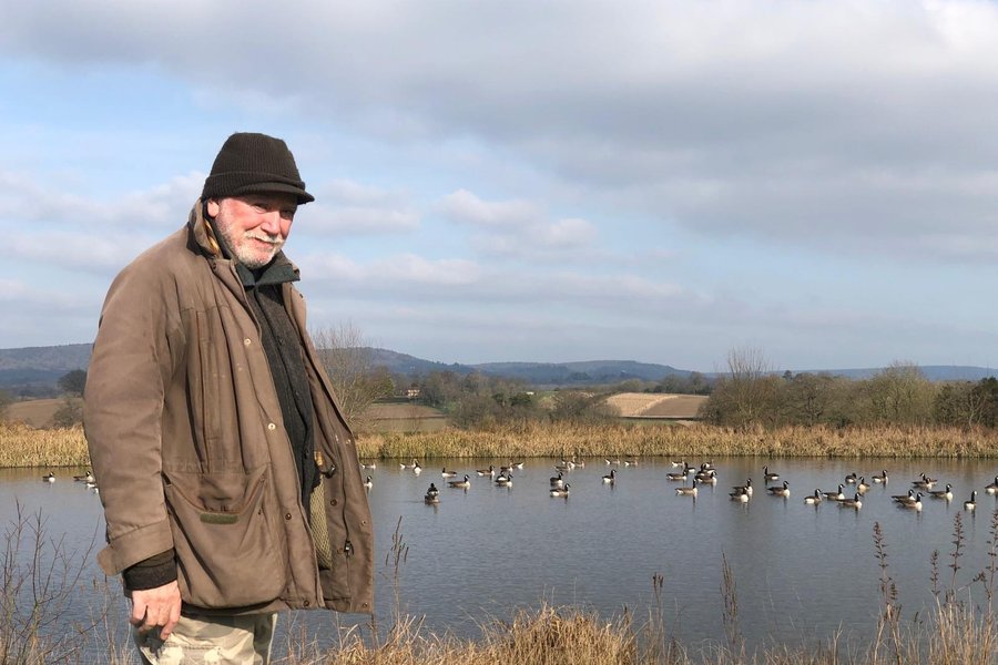 John James on his farm