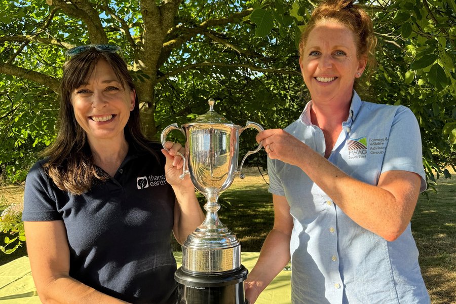 Sally Channon (left) of Thanet Earth with FWAG's Debbie Reynolds